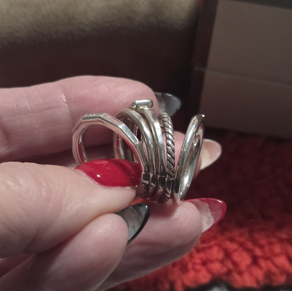 Authentic David Yurman Stax Five Row Ring Size 6 1/2 - Picture 11 of 12